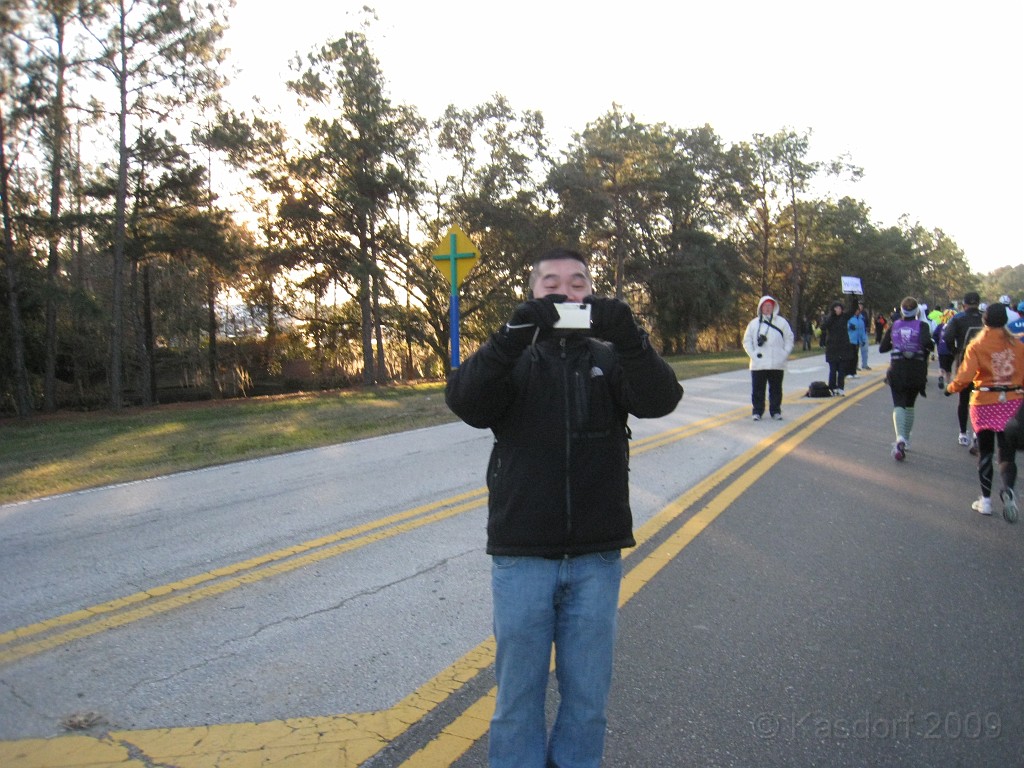 Disney 2010 D2 0330.jpg - January 9-11, 2010 Disney World Florida. Went to run the marathon. Sunday 5:40 AM start the race! Finish, go take a hot shower! Paul drove us over to Kennedy Space Center. Then buffet at Animal Kingdom for dinner!